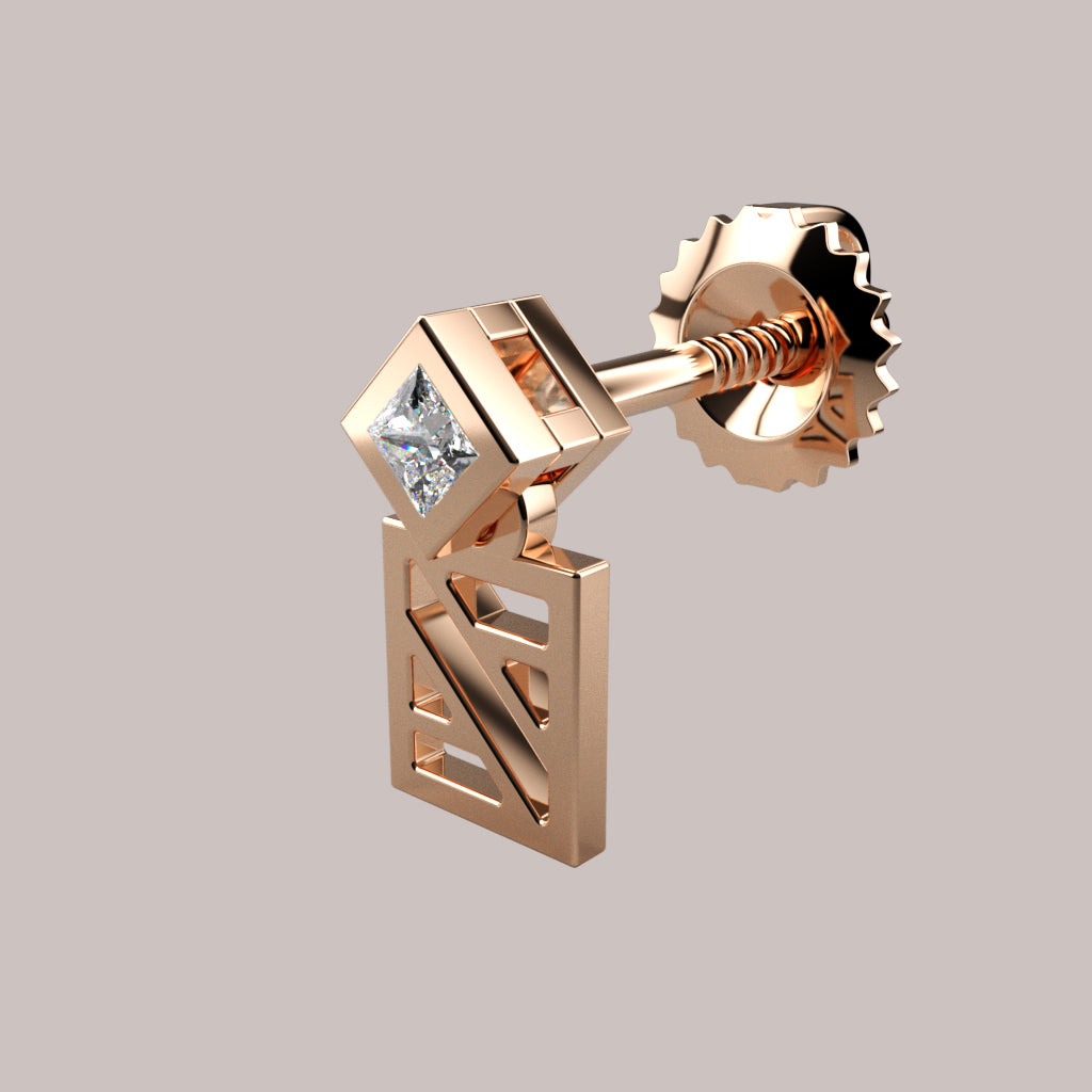 Tangle Diamond Ear Studs – Zukti