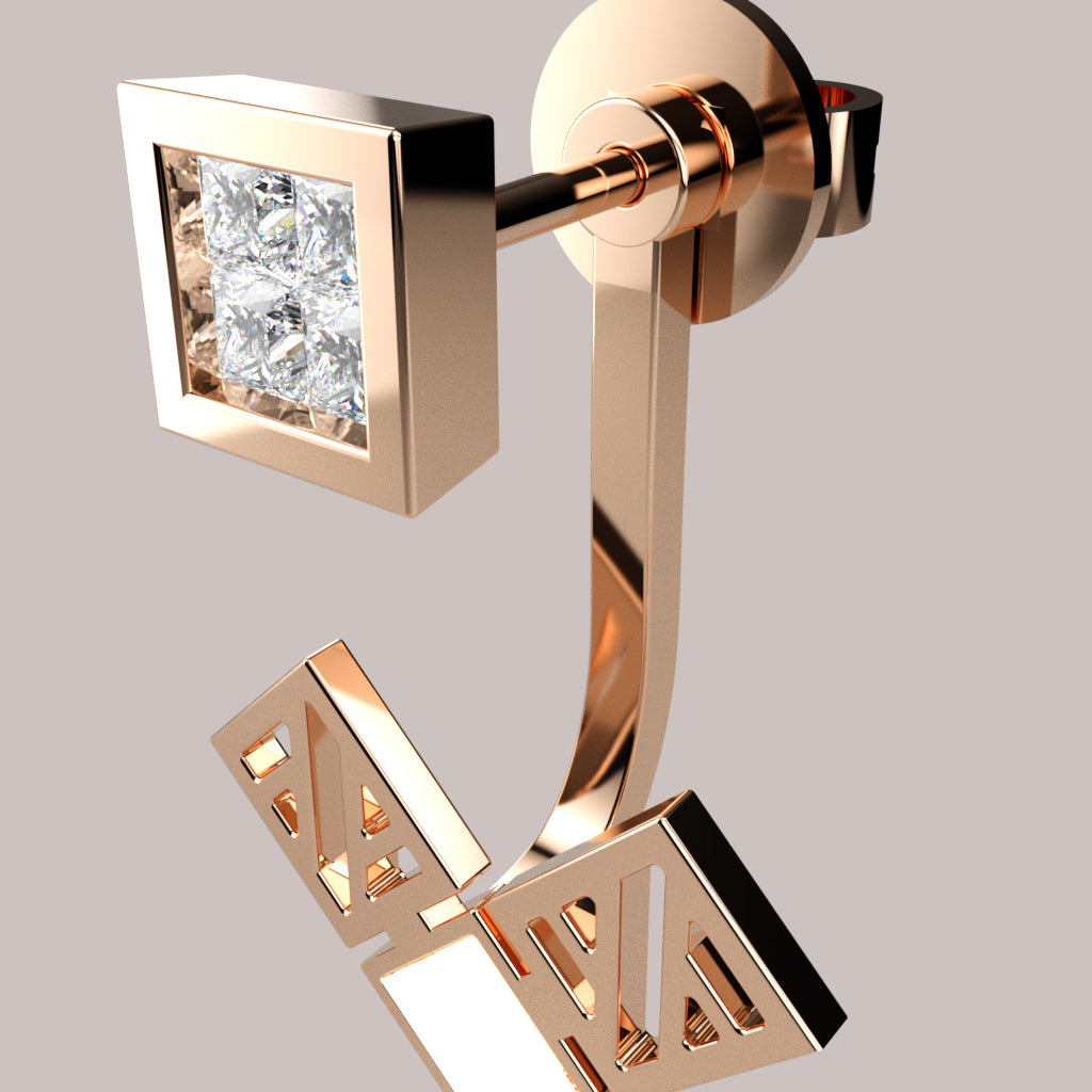 Tangle Diamond Ear Studs – Zukti
